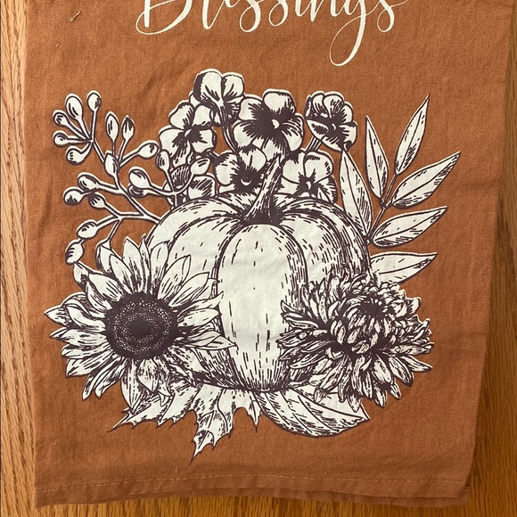 Harvest Blessings Brown Kitchen Towel - Picture 3 of 5